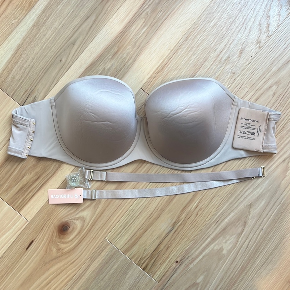 NWT 36H ThirdLove Strapless Bra